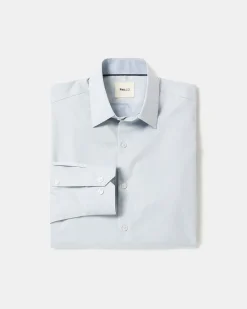 Slim-Fit Denim-Like Dress Shirt