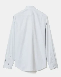 Slim-Fit Denim-Like Dress Shirt