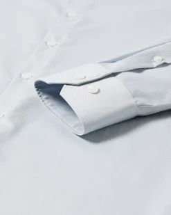 Slim-Fit Denim-Like Dress Shirt