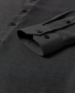 Slim-Fit Dobby Dress Shirt With Micro Squares