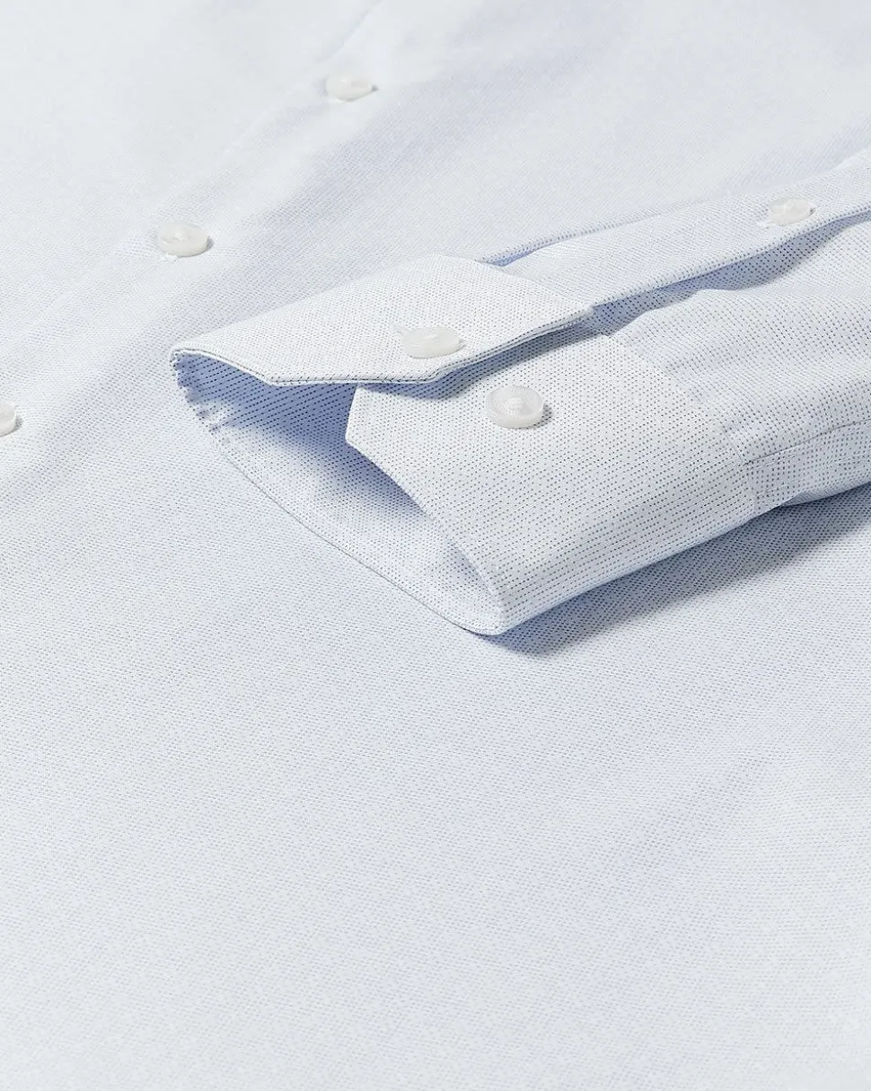 Slim-Fit Dotted Dress Shirt