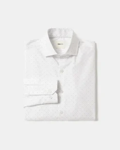 Slim-Fit Dotted Dress Shirt