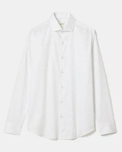 Slim-Fit Dotted Dress Shirt
