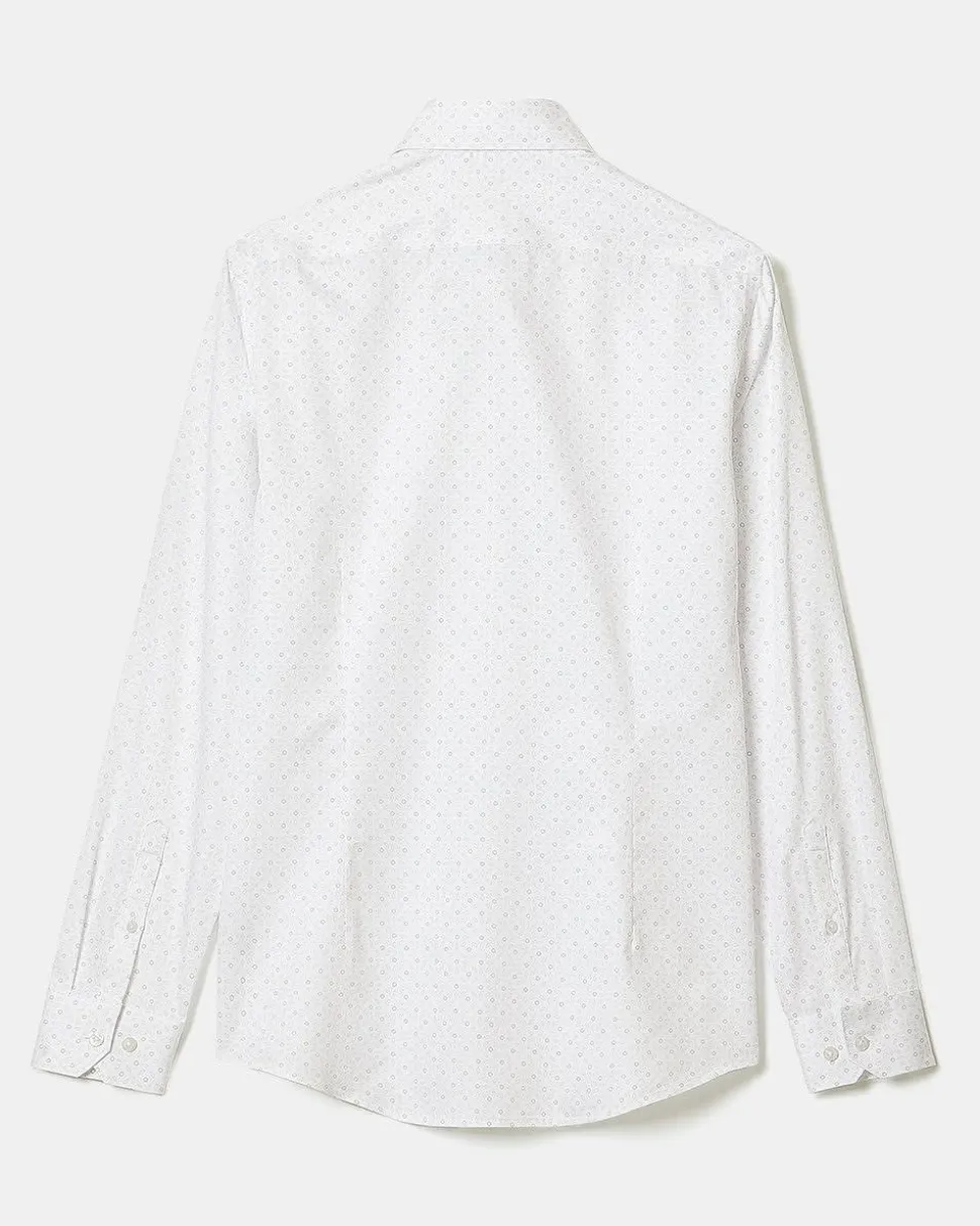 Slim-Fit Dotted Dress Shirt