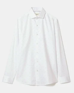 Slim-Fit Dress Shirt with Micro Geo Print