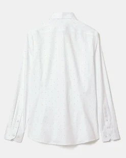 Slim-Fit Dress Shirt with Micro Geo Print