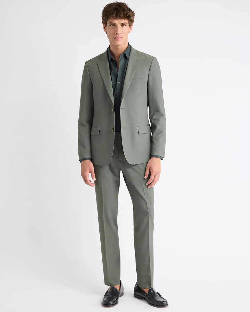 Slim-Fit Green Suit Blazer