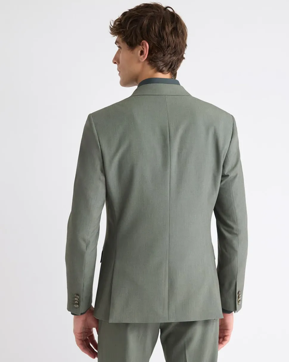 Slim-Fit Green Suit Blazer