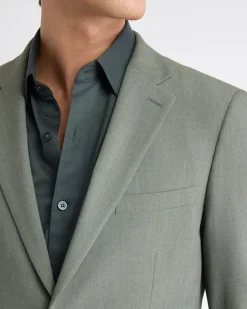 Slim-Fit Green Suit Blazer