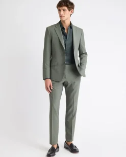 Slim-Fit Green Suit Pant