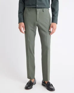 Slim-Fit Green Suit Pant