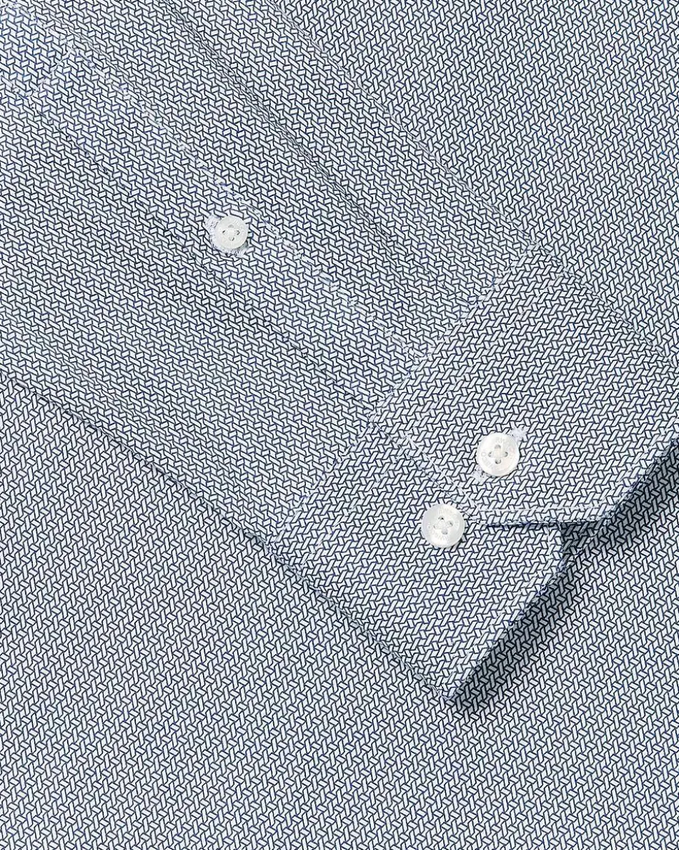 Slim-Fit Interlock-Cotton Dress Shirt