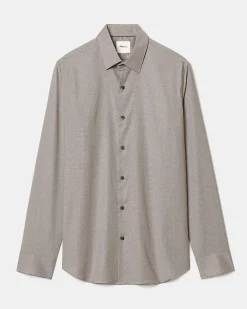 Slim-Fit Knit-Like Dress Shirt