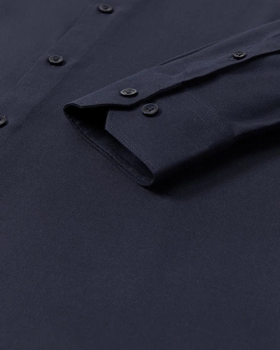 Slim-Fit Knit-Like Dress Shirt