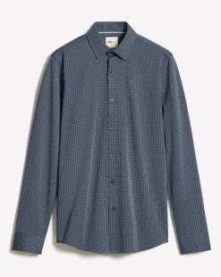 Slim-Fit Knit-Like Dress Shirt
