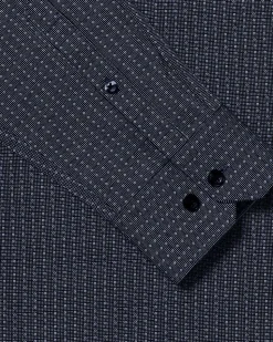 Slim-Fit Knit-Like Dress Shirt