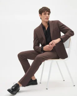 Slim-Fit Knit-Like Suit Pant