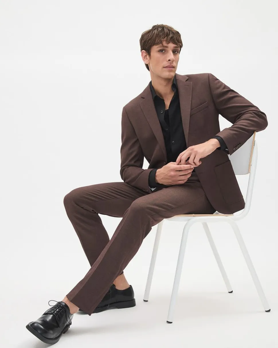 Slim-Fit Knit-Like Suit Pant