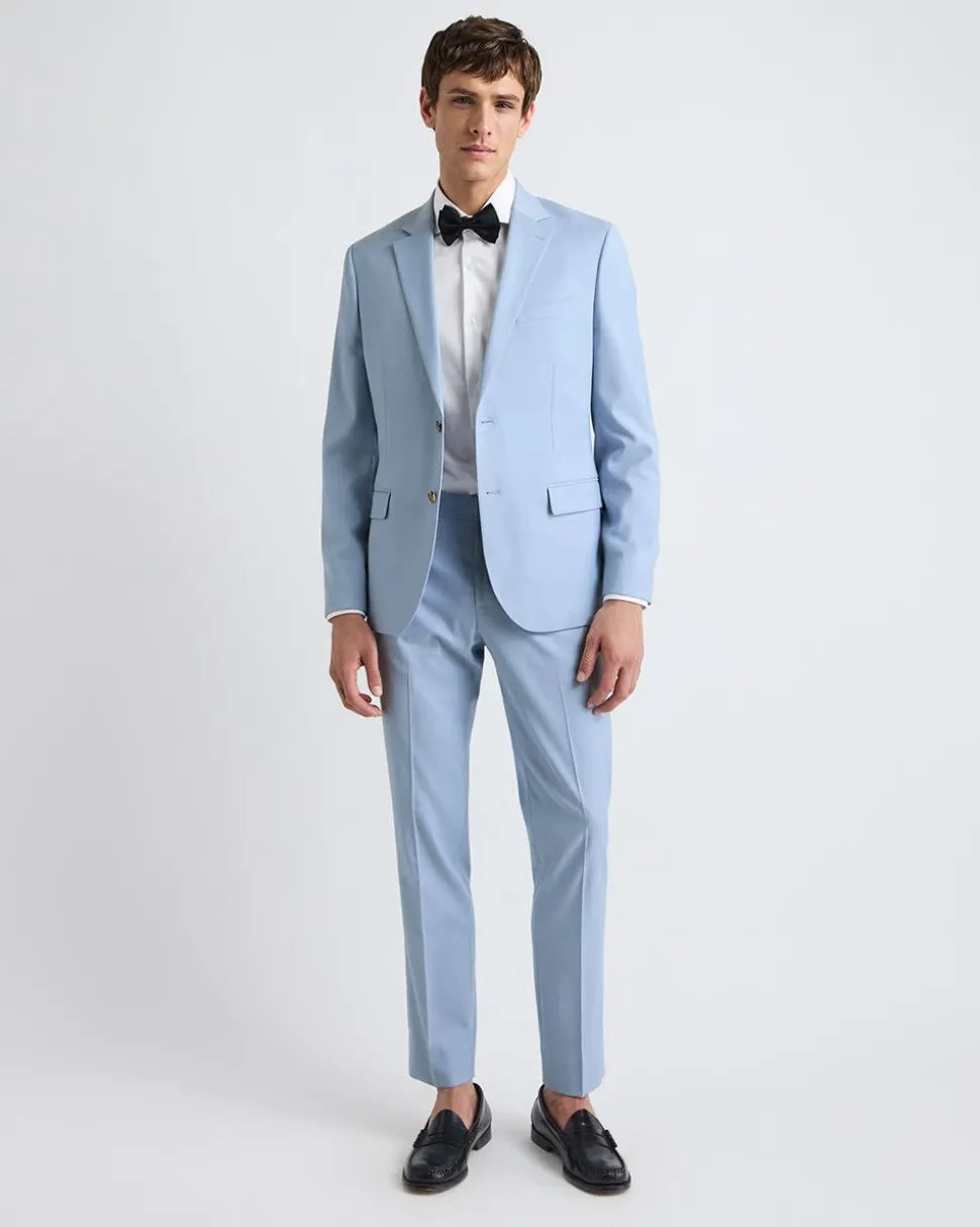 Slim-Fit Light Blue Suit Blazer