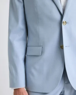 Slim-Fit Light Blue Suit Blazer