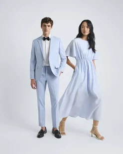 Slim-Fit Light Blue Suit Pant