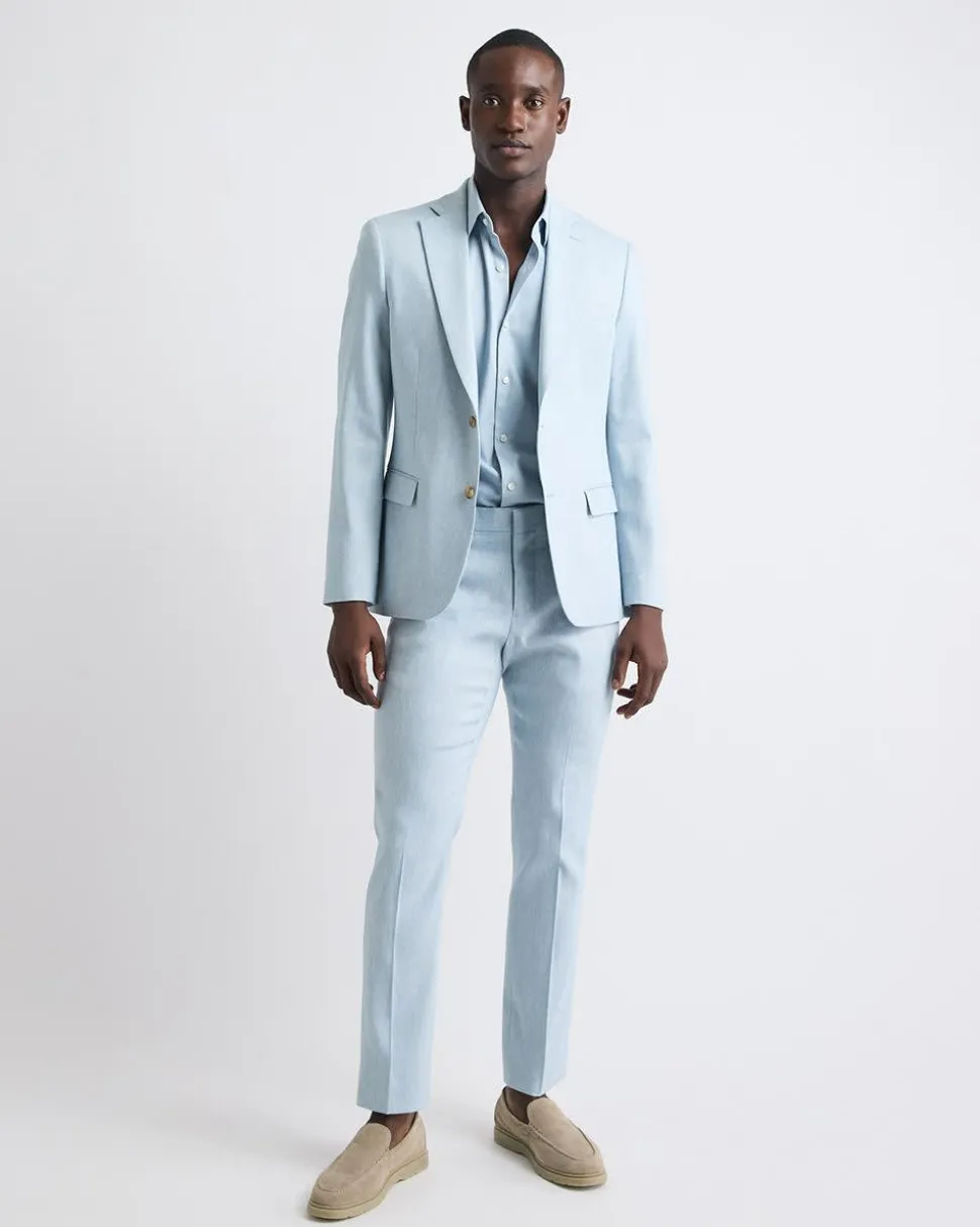 Slim-Fit Linen Suit Blazer