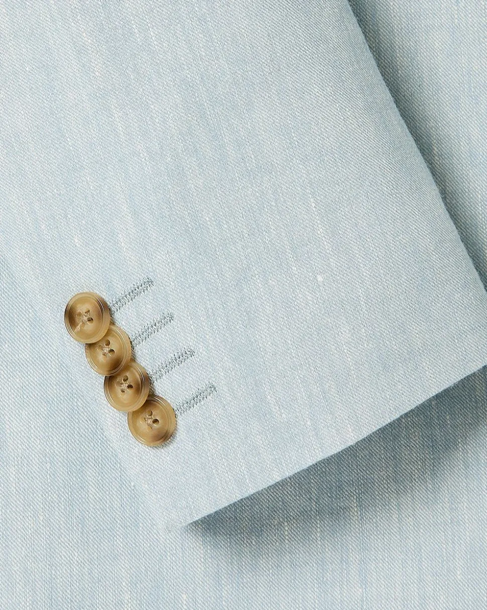 Slim-Fit Linen Suit Blazer