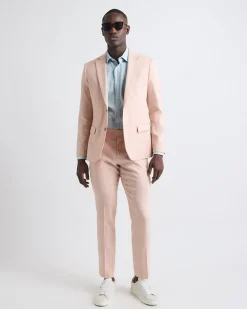 Slim-Fit Linen Suit Blazer