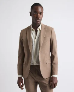 Slim-Fit Rose Taupe Suit Blazer