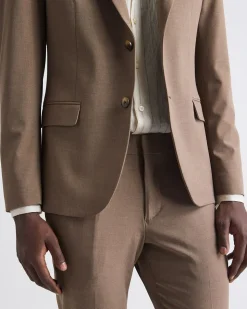 Slim-Fit Rose Taupe Suit Blazer