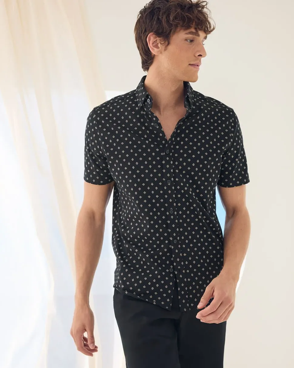 Slim-Fit Short-Sleeve Jersey Shirt