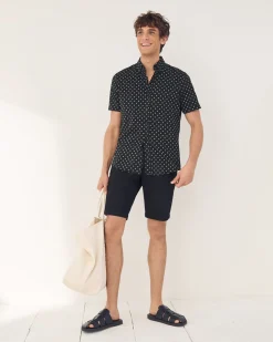 Slim-Fit Short-Sleeve Jersey Shirt