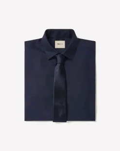 Slim-Fit Solid Cotton Modal Dress Shirt