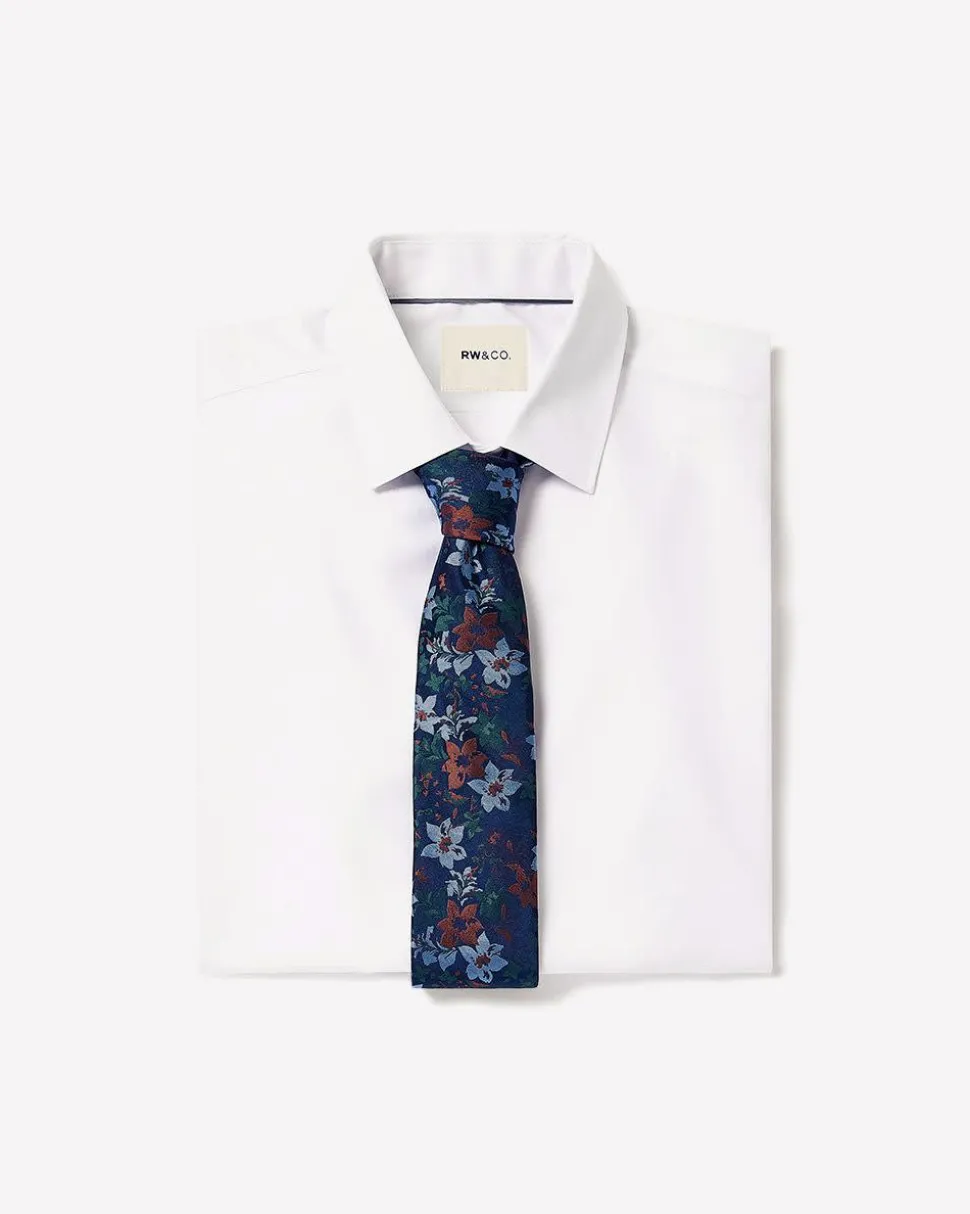 Slim-Fit Solid Cotton Modal Dress Shirt