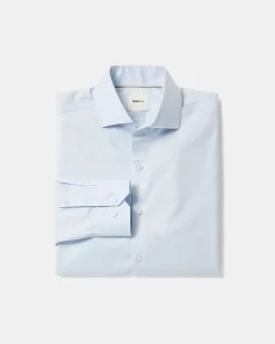Slim-Fit Solid Sateen Dress Shirt