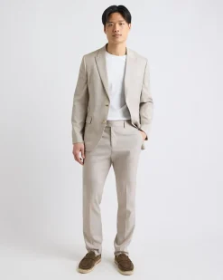 Slim-Fit Stone Suit Pant