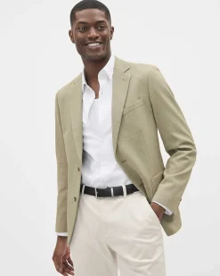 Slim-Fit Textured Knit Blazer