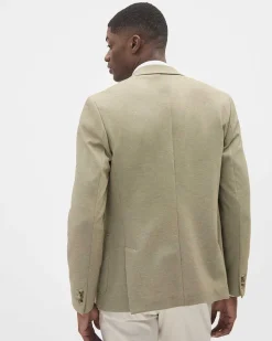 Slim-Fit Textured Knit Blazer