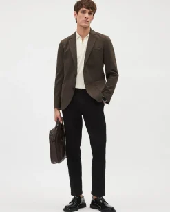Slim-Fit Textured Knit Blazer
