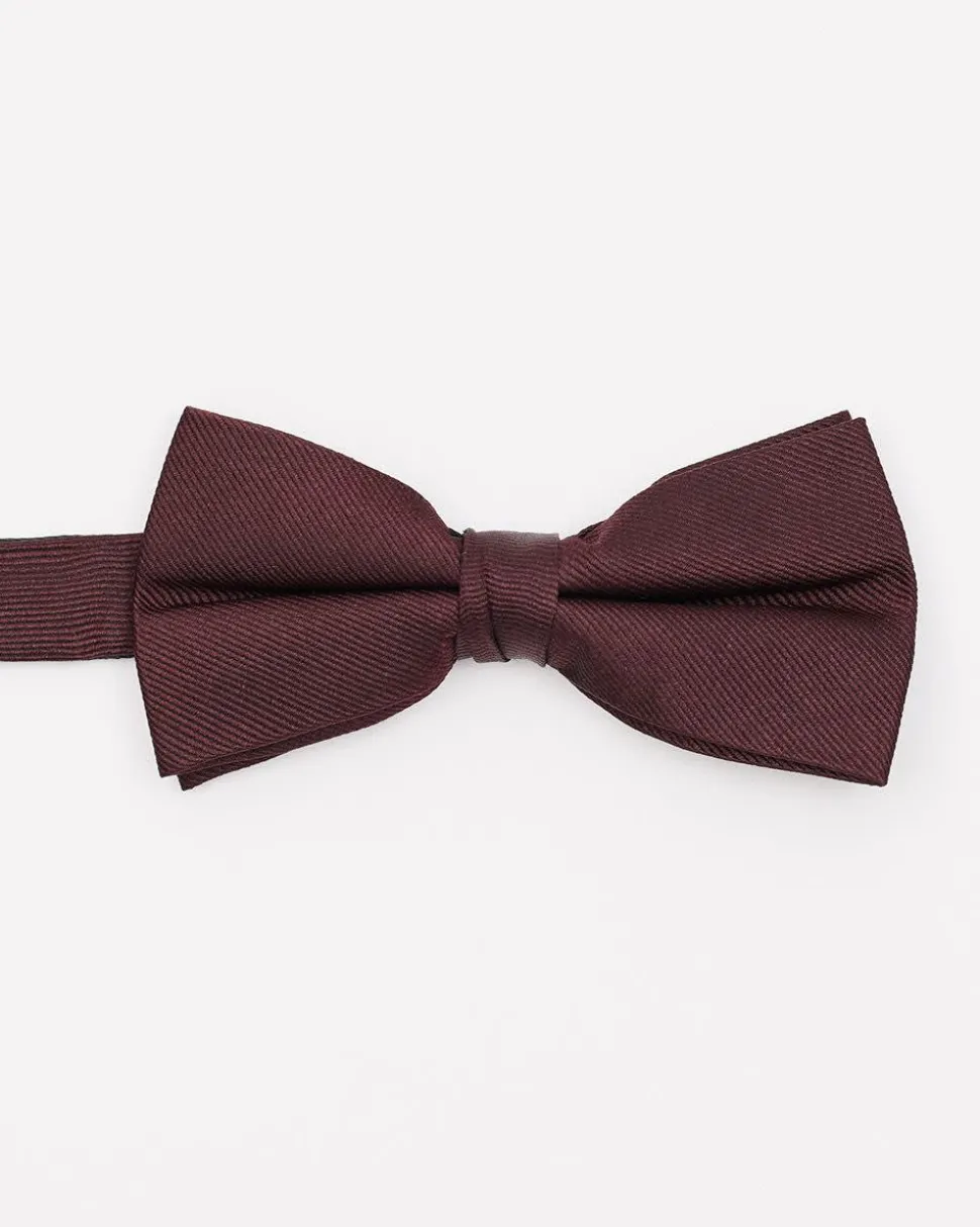 Solid Burgundy Bow Tie