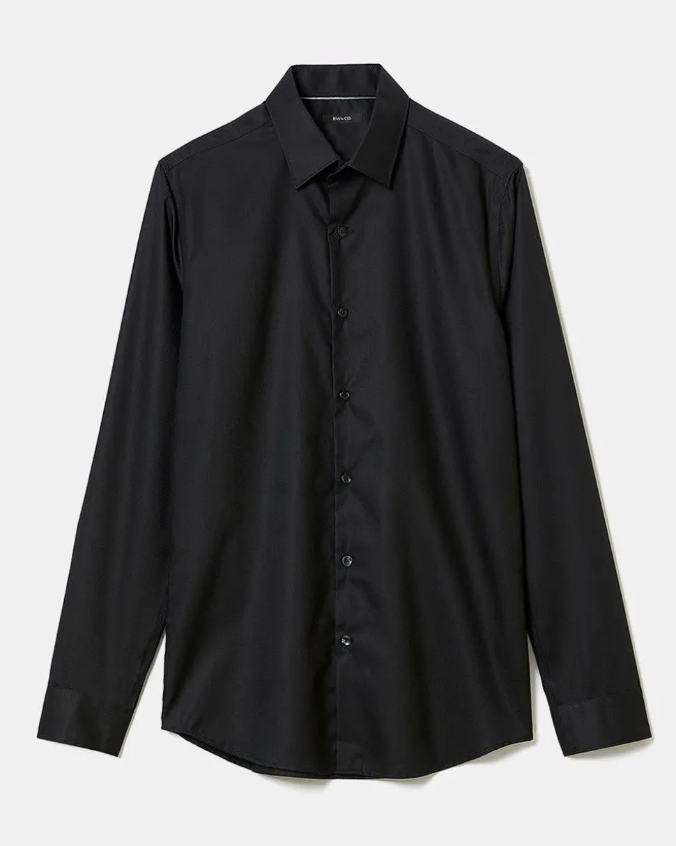 Solid Easy-care Twill Dress Shirt