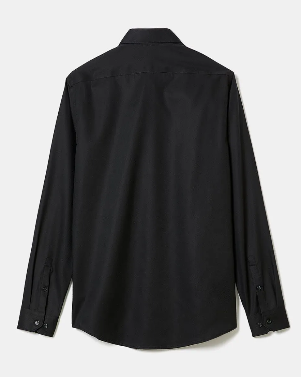 Solid Easy-care Twill Dress Shirt