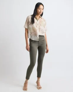 Solid High-Rise Natalie Ankle Jegging