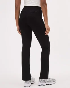 Solid Pull-On High-Rise Slim-Leg Ankle Pant