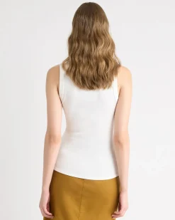 Solid Scoop-Neck Cami with Wide Straps