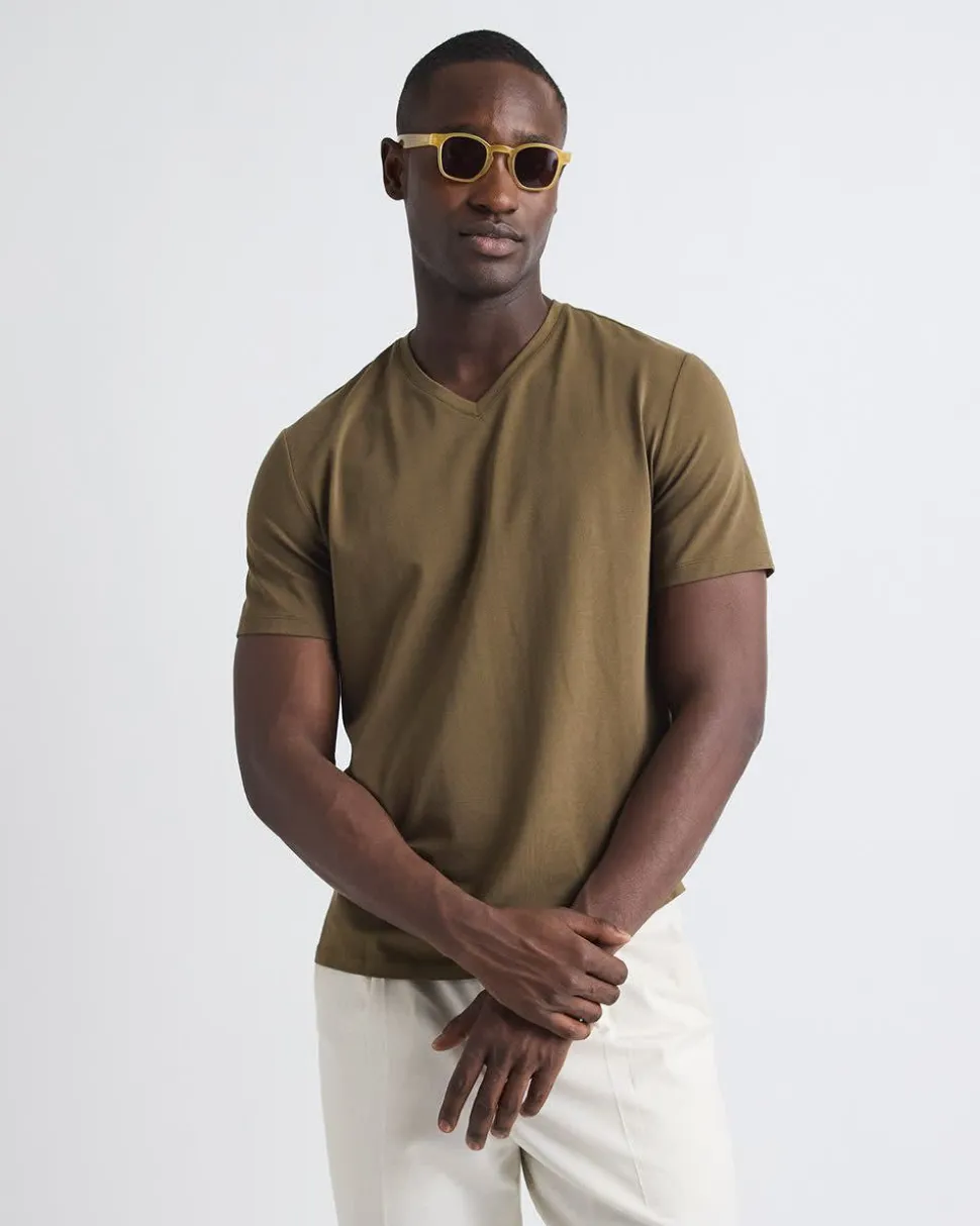 Solid Supima (R) Cotton V-Neck T-Shirt