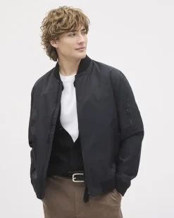 Solid Twill Bomber Jacket