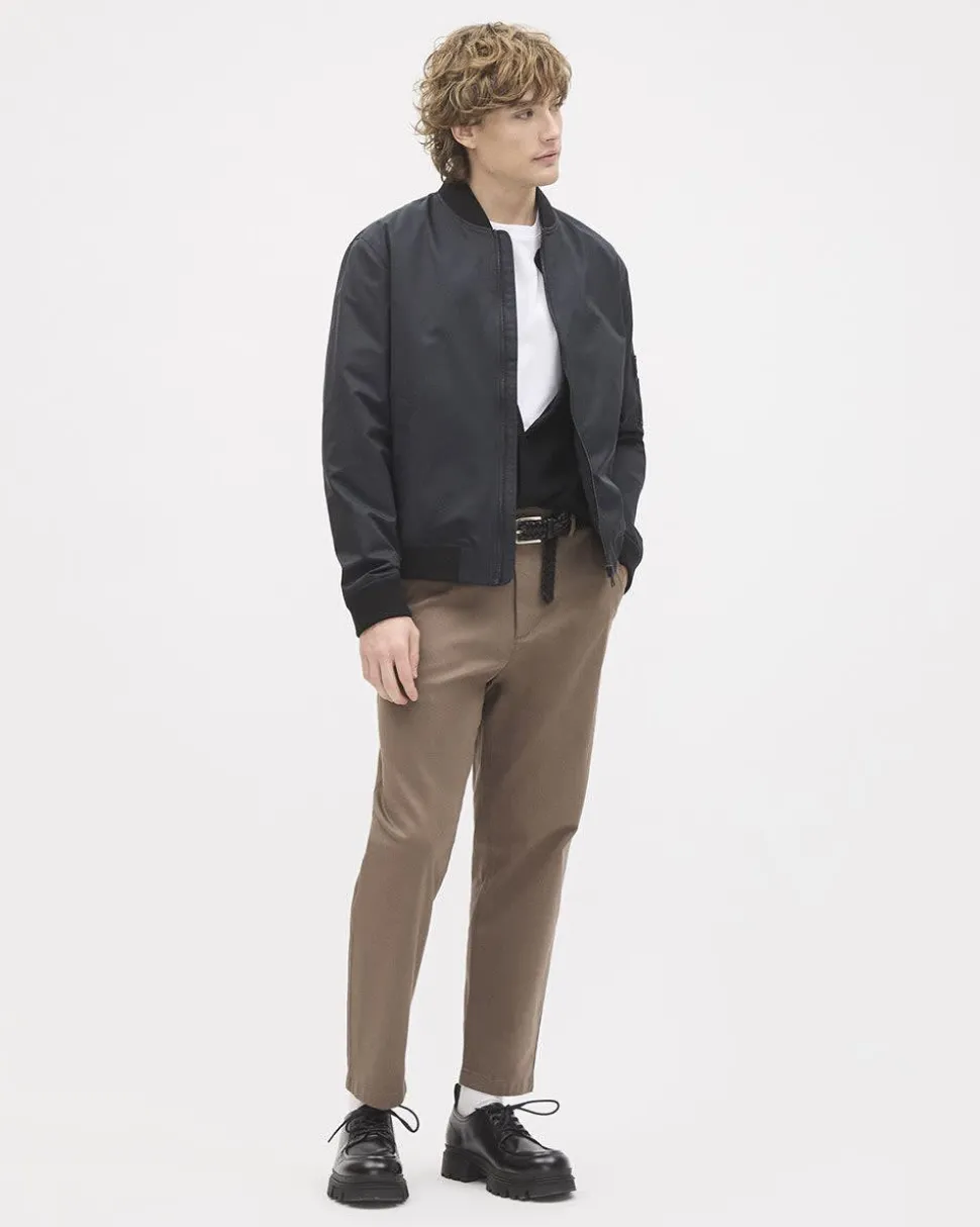 Solid Twill Bomber Jacket