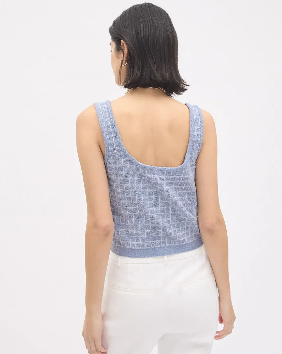 Square-Neck Plaid Tank