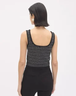 Square-Neck Plaid Tank